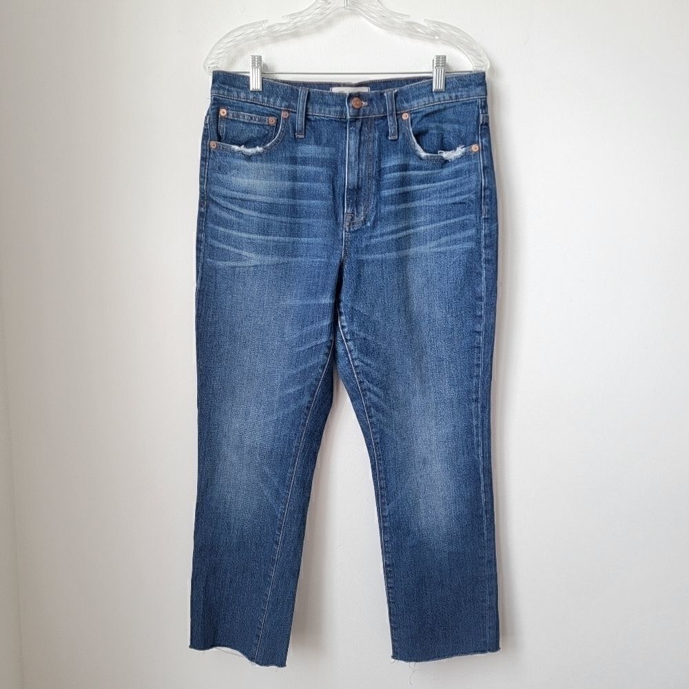 MADEWELL The High-Rise Slim Boyjean Medium Wash Size 29 - Picture 2 of 16